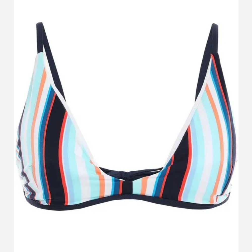 JETS AUSTRALIA Retro Striped Bikini Top